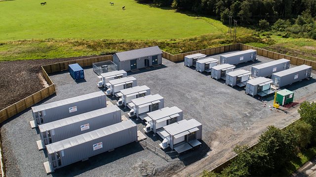 Broxburn 20 MW battery storage project, West Lothian, constructed in 2018 to provide sub-second balancing services to National Grid (image RES Ltd/Keith Arkins)