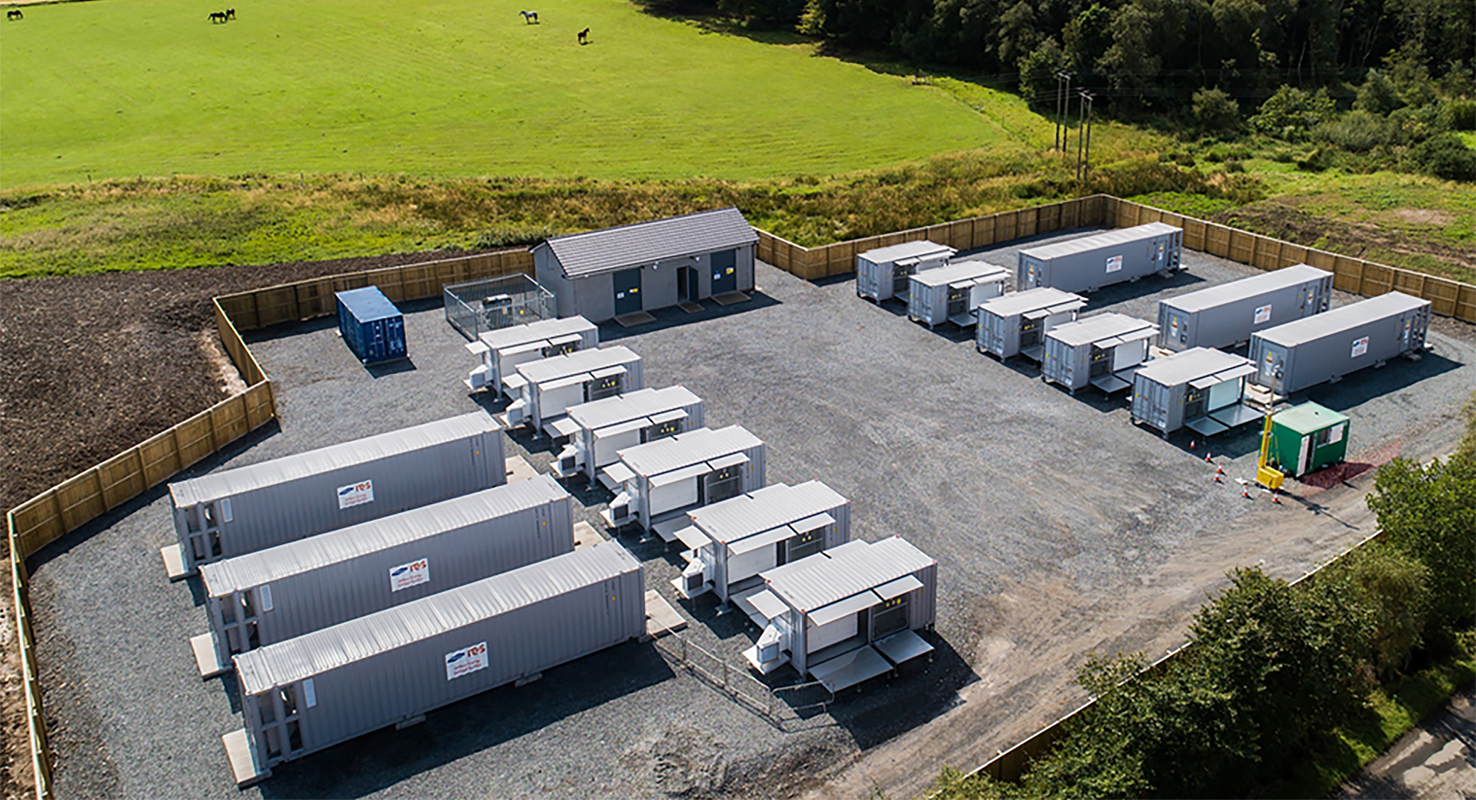 Broxburn 20 MW battery storage project, West Lothian, constructed in 2018 to provide sub-second balancing services to National Grid (image RES Ltd/Keith Arkins)