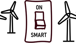 Wind turbines with an on-off light switch
