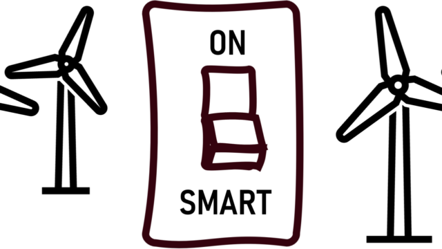 Wind turbines with an on-off light switch